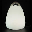 Lampe Sans Fil Blanche Intérieur/Extérieur Poignée Intégrée Eclairage Multicolore avec Télécommande