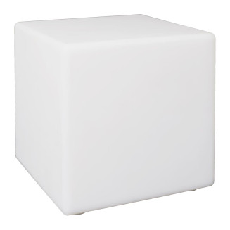 Lampe Cube Sans Fil Blanche Intérieur/Extérieur Eclairage Multicolore avec Télécommande