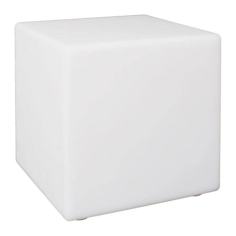 Lampe Cube Sans Fil Blanche Intérieur/Extérieur Eclairage Multicolore avec Télécommande