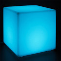 Lampe Cube Sans Fil Blanche Intérieur/Extérieur Eclairage Multicolore avec Télécommande