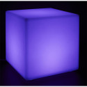 Lampe Cube Sans Fil Blanche Intérieur/Extérieur Eclairage Multicolore avec Télécommande