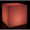 Lampe Cube Sans Fil Blanche Intérieur/Extérieur Eclairage Multicolore avec Télécommande
