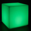 Lampe Cube Sans Fil Blanche Intérieur/Extérieur Eclairage Multicolore avec Télécommande