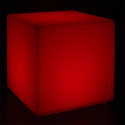 Lampe Cube Sans Fil Blanche Intérieur/Extérieur Eclairage Multicolore avec Télécommande