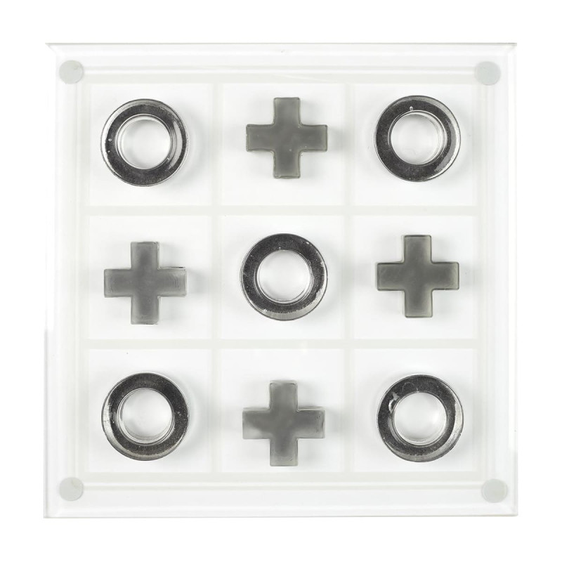 Jeu du Tic Tac Toe en Verre Jeu du Tic Tac Toe en Verre