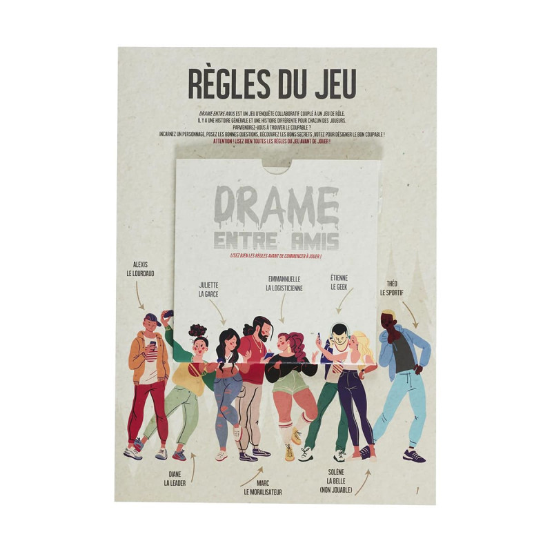 Coffret Jeu d'Escape Game "Drame entre amis"