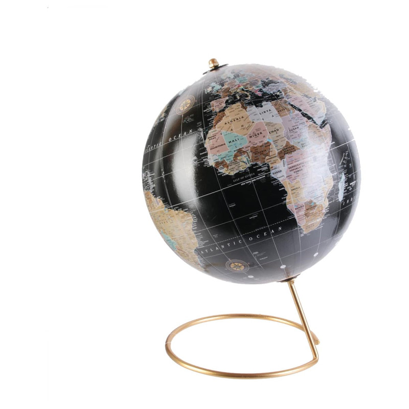 Globe Terrestre Décoratif Coloré Ø21,5cm et Socle Doré Globe Terrestre Décoratif Coloré Ø21,5cm et Socle Doré