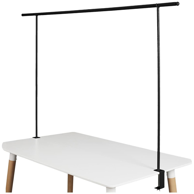 Barre de Décoration de Table Noire Extensible Ajustable Démontable 139-250cm