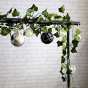 Barre de Décoration de Table Noire Extensible Ajustable Démontable 139-250cm