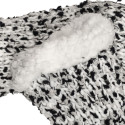 Chaussettes Tressées Fourrées Sherpa Antidérapantes Noires et Blanches