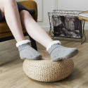 Chaussons Bottines Fourrés Sherpa Antidérapants Gris