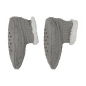 Chaussons Bottines Fourrés Sherpa Antidérapants Gris