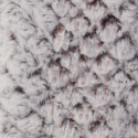 Chaussettes Ultra douces Imitation Fourrure Sherpa Blanc et Gris Antidérapantes avec Pompons