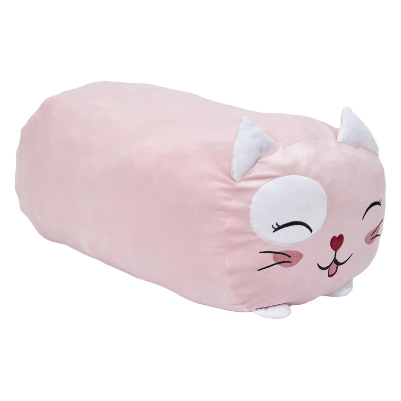 Coussin Peluche Chat Rose XXL 90cm