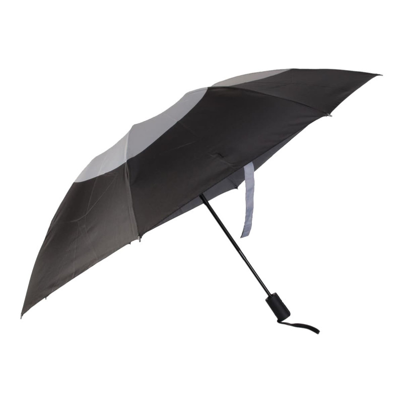 Parapluie Pliable Inversé Automatique Noir et Gris avec Housse Parapluie Pliable Inversé Automatique Noir et Gris avec Housse
