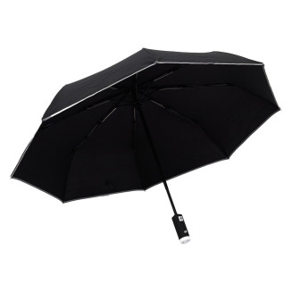 Parapluie Lampe Torche Pliable Automatique Noir avec Housse