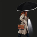 Parapluie Lampe Torche Pliable Automatique Noir avec Housse