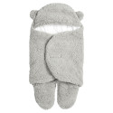 Chancelière Bébé Polaire Ours Gris et Blanc 0-6 mois