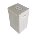 Panier à Linge Motif Carreaux de Ciment Beige