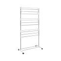 Etendoir Pliable à Roulettes 3 Niveaux Coloris Gris et Blanc