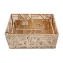 Lot de 2 Paniers de Rangements en Métal Doré Ajouré Motif Géométrique