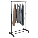 Portant Simple sur Roulettes Hauteur Réglable Noir et Chrome