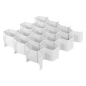 Pack 3 x 6 Séparateurs de Tiroirs Modulables Blancs