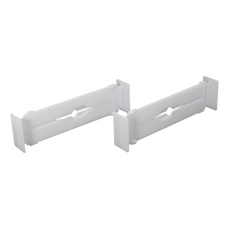 Lot de 2 Séparateurs de Tiroir Extensible 32-55cm Blanc