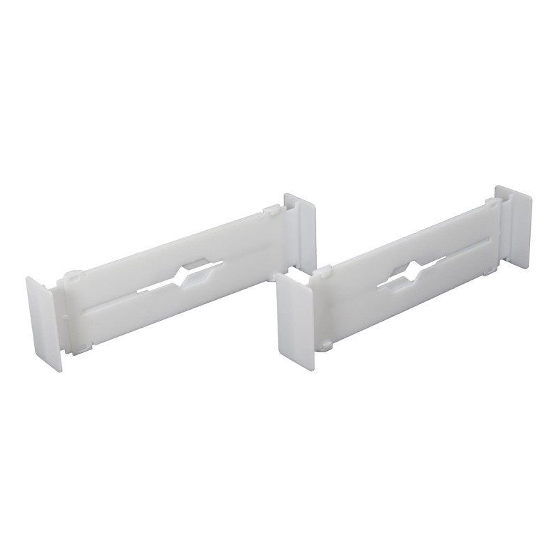 Lot de 2 Séparateurs de Tiroir Extensible 32-55cm Blanc Lot de 2 Séparateurs de Tiroir Extensible 32-55cm Blanc
