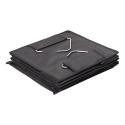 Etagère Pliable Souple à Suspendre en Tissu Gris 4 Casiers