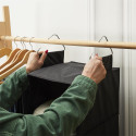 Etagère Pliable Souple à Suspendre en Tissu Gris 4 Casiers