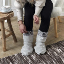 Chaussettes Chauffantes Tissu Polaire Blanc Taille Unique