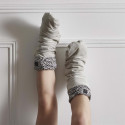 Chaussettes Chauffantes Tissu Polaire Blanc Taille Unique