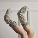 Chaussettes Chauffantes Tissu Polaire Blanc Taille Unique