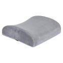 Coussin Lombaire à Mémoire de Forme Gris pour Fauteuil et Siège avec Sangle