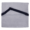 Coussin Lombaire à Mémoire de Forme Gris pour Fauteuil et Siège avec Sangle