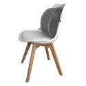 Coussin Lombaire à Mémoire de Forme Gris pour Fauteuil et Siège avec Sangle