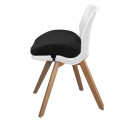 Coussin d'Assise à Mémoire de Forme Noir avec Sangle