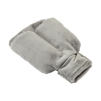 Bouillotte Chausson Double 2L Tissu Ultra Doux Gris