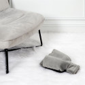 Bouillotte Chausson Double 2L Tissu Ultra Doux Gris