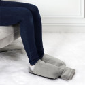Bouillotte Chausson Double 2L Tissu Ultra Doux Gris