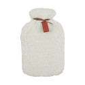Bouillotte 1L en Tissu Sherpa Blanc