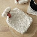 Bouillotte 1L en Tissu Sherpa Blanc