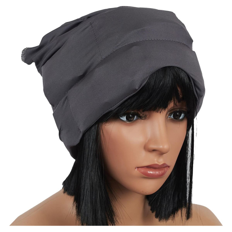 Bonnet Effet Froid pour Tête et Yeux Tissu Gris Anthracite