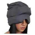 Bonnet Effet Froid pour Tête et Yeux Tissu Gris Anthracite