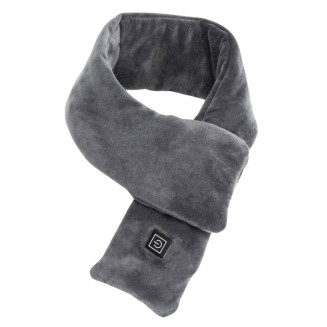 Echarpe Chauffante 74cm Tissu Polaire Gris Anthracite