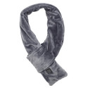 Echarpe Chauffante 74cm Tissu Polaire Gris Anthracite