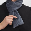 Echarpe Chauffante 74cm Tissu Polaire Gris Anthracite