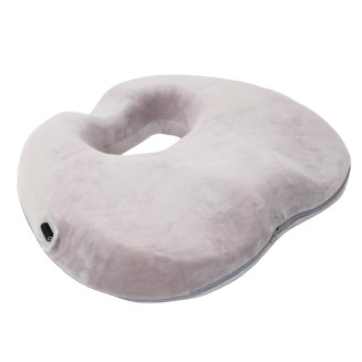 Coussin de Posture Massant et Chauffant à Mémoire de Forme Gris
