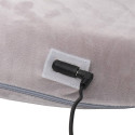 Coussin de Posture Massant et Chauffant à Mémoire de Forme Gris